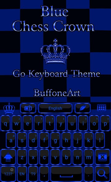 Blue Crown Keyboard theme