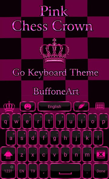 Pink Crown Keyboard theme