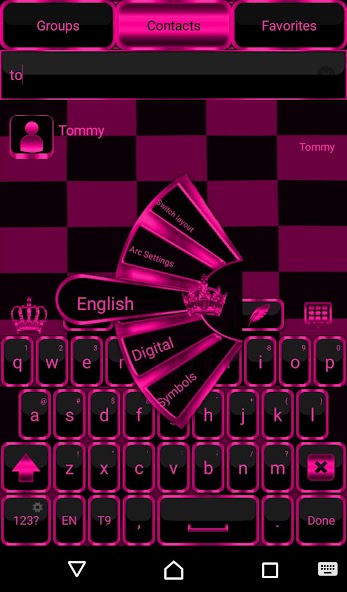 Pink Crown Keyboard theme