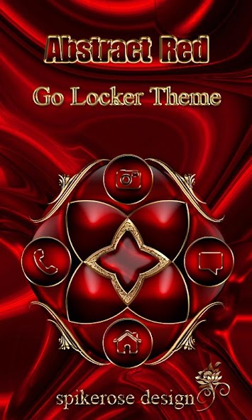 Abstract Red Go Locker theme