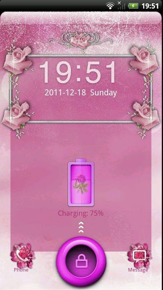 GO Locker Pink Roses Theme