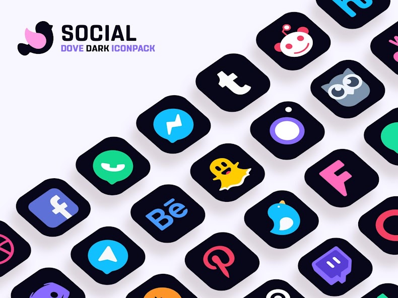 Dove Dark : Icon Pack