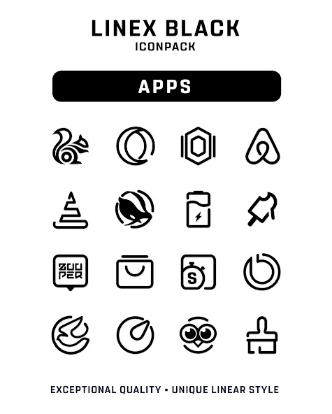 LineX Black Icon Pack