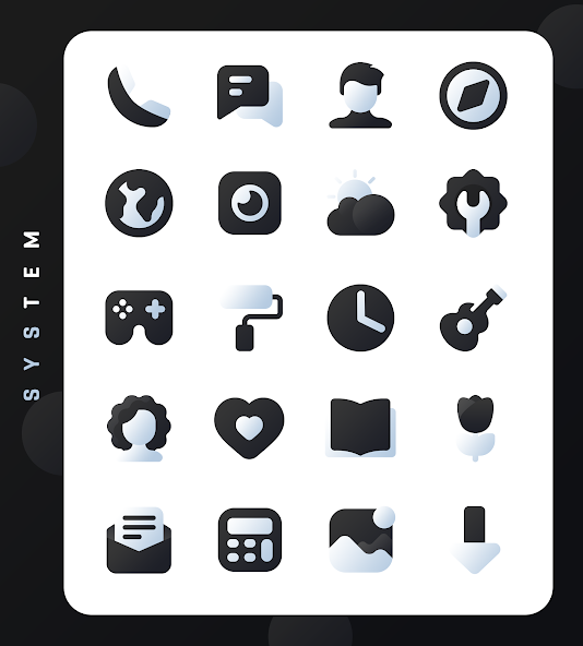 Black Icon Pack : LuX