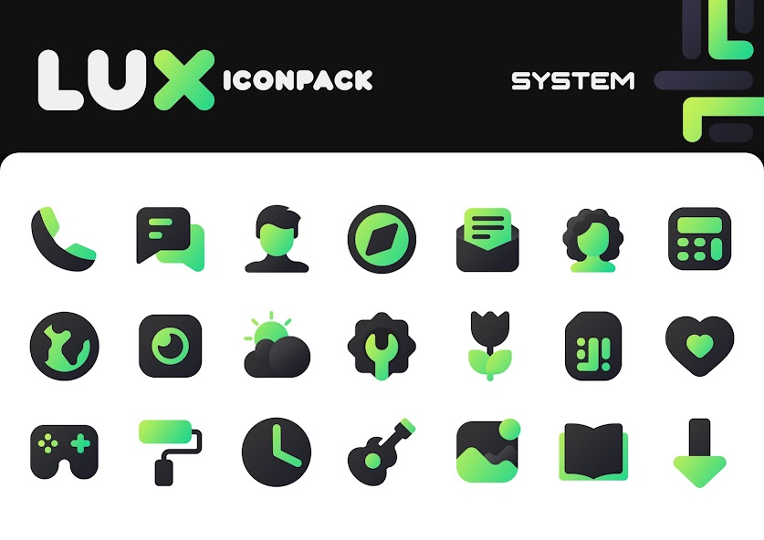 Green Icon Pack : LuX