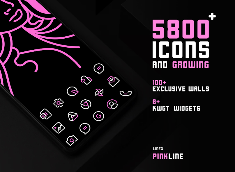 PinkLine Icon Pack : LineX Pink Edition