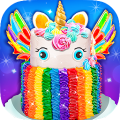 Rainbow Unicorn Cake