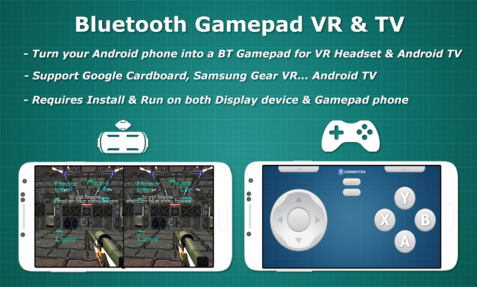 Bluetooth Gamepad VR & Tablet