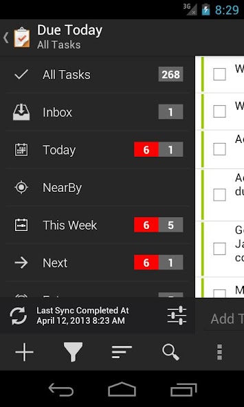 Due Today Tasks & To-do List