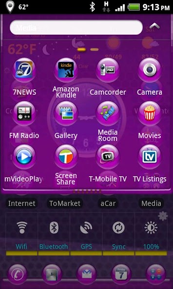 LC Purple Sphere Theme for Nova/Apex Launcher