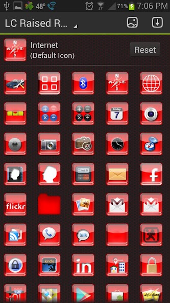 LC Raised Red Theme for Nova/Apex Launcher