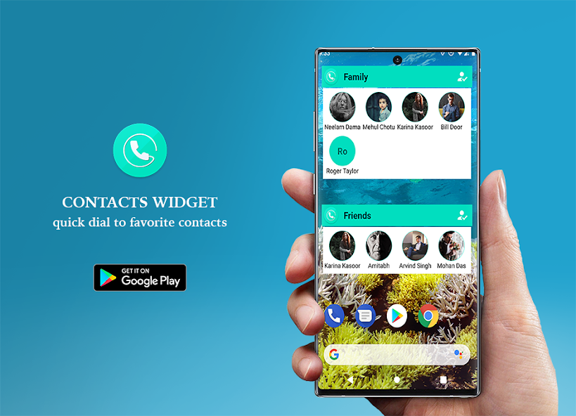 Contacts Widget - Quick Dial Widget - Speed Dial