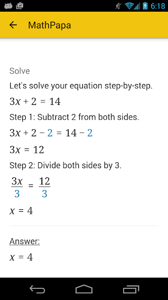 MathPapa - Algebra Calculator