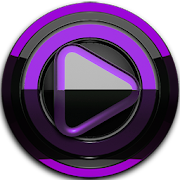 Poweramp skin Black Purple