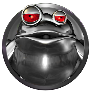 poweramp skin frog silver red