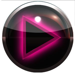 poweramp skin glow pink