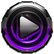 Poweramp skin Purple Glow