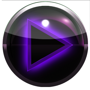 poweramp skin glow purple