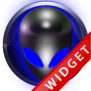 Poweramp Widget Blue Alien