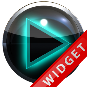 Poweramp Widget Lightblue Glow