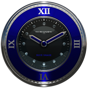 Blue Snake Clock widget