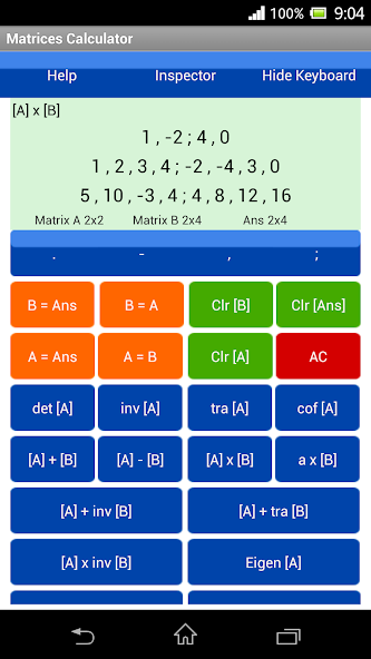 Matrices Calculator