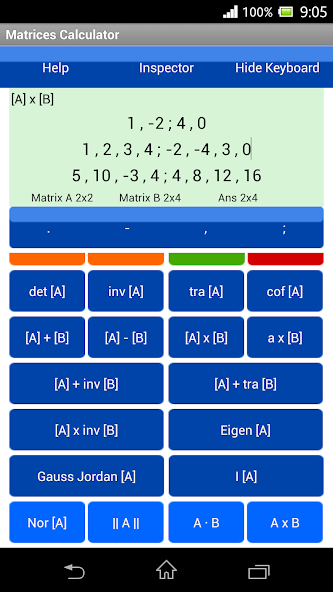 Matrices Calculator