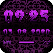 A-PURPLE Digital Clock Widget