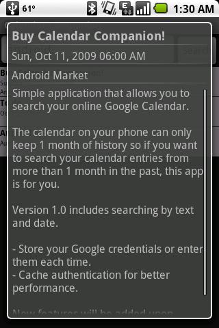 Calendar Companion (Search)