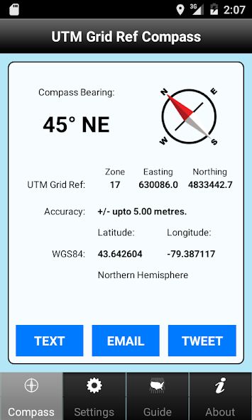 UTM Grid Ref Compass