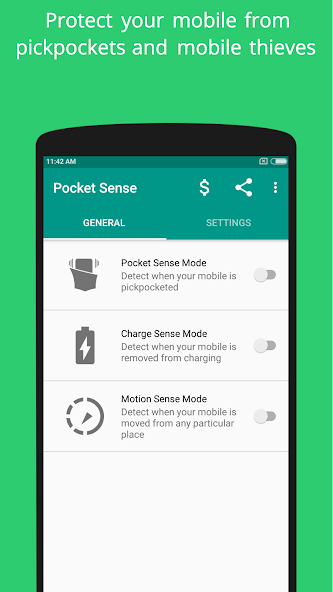 Pocket Sense - Theft Alarm App