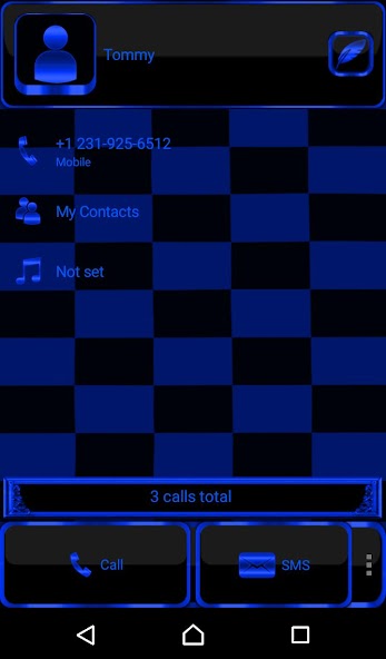 Blue Chess Crown Dialer theme