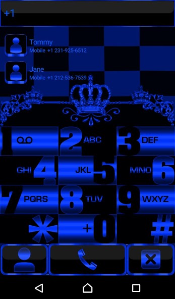 Blue Chess Crown Dialer theme