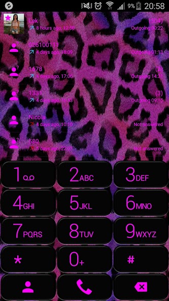 Theme for ExDialer Leo Pink