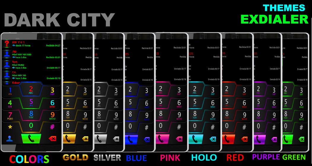 THEME DARKCITY GREEN EXDIALER