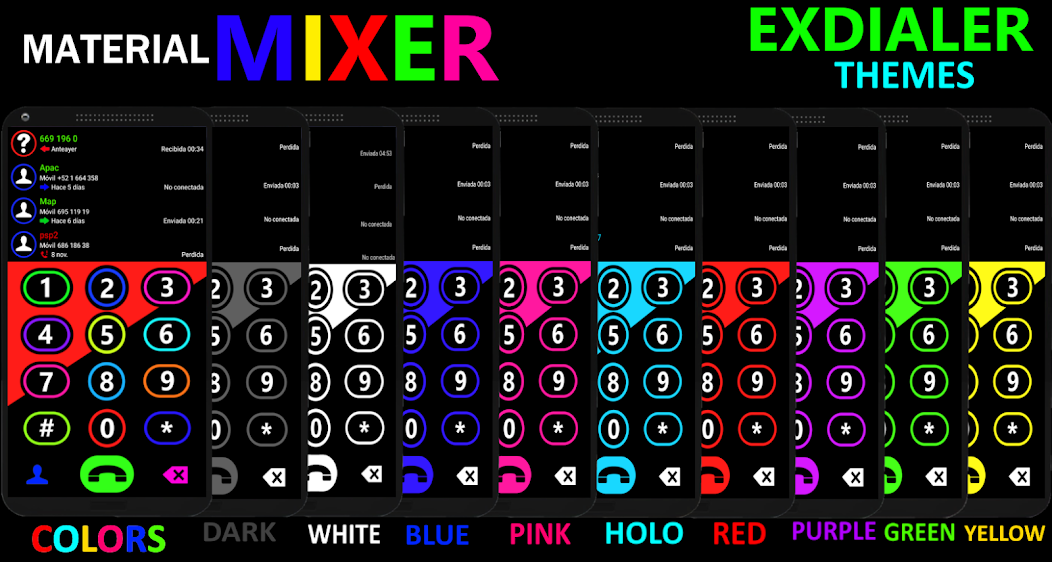 Tema EXDIALER ROJO MIXER