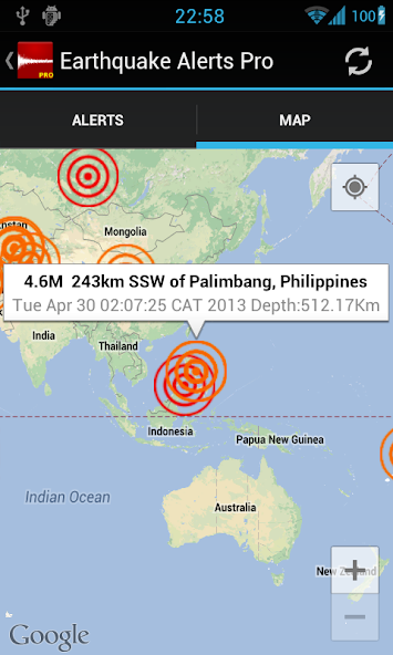 Earthquake Alerts Tracker Pro