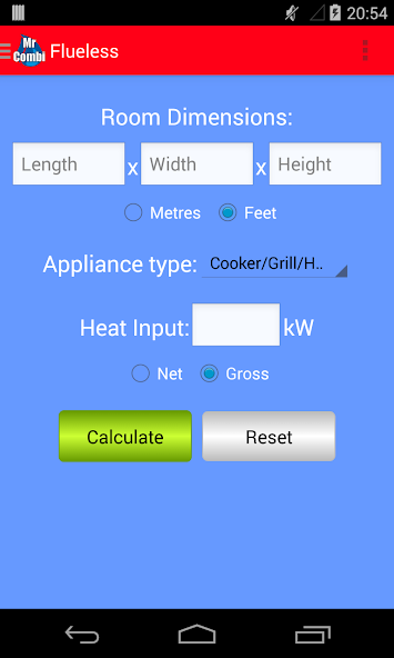 Gas Ventilation Calculator