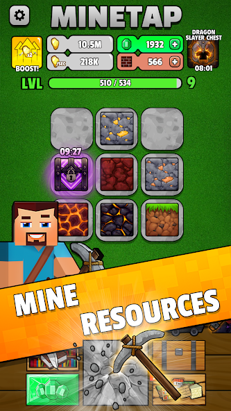 Minetap – Merge rpg clicker 