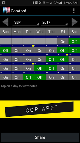 CopApp ! Calendar Schedule