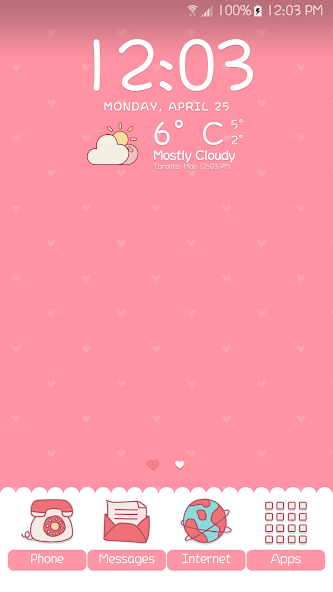 Pink Weather Icons for Chronus