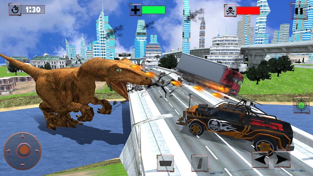 Dinosaur Hunter City Attack