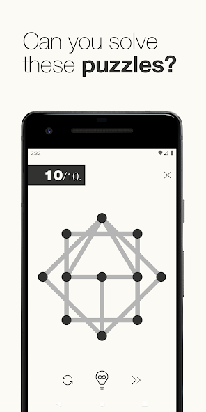 1Line & dots. Puzzle game. 