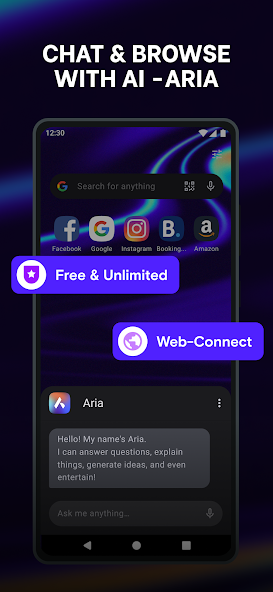 Opera browser with AI