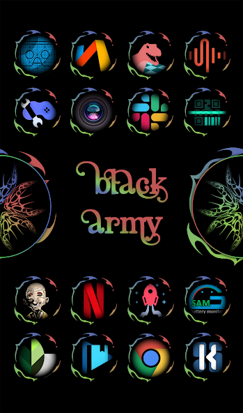 Black Army Omni - Icon Pack - Fresh dashboard