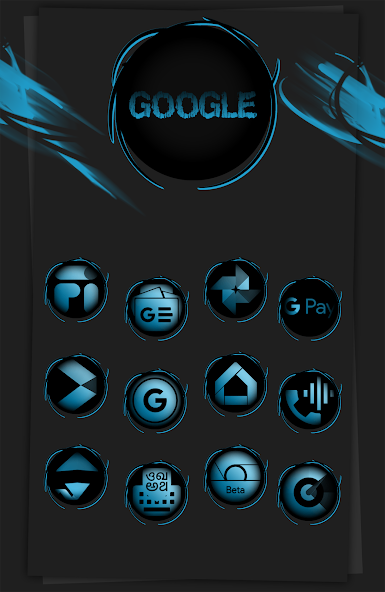 Black Army Sapphire - Icon Pack - Fresh dashboard