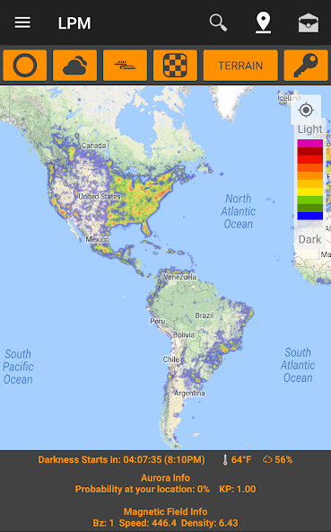 Light Pollution Map - Dark Sky