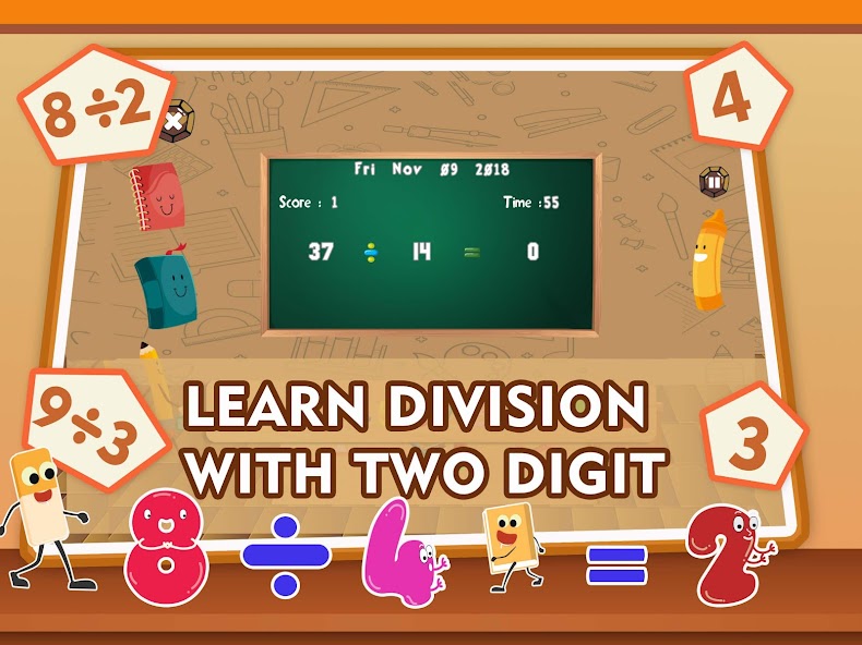 Math Division Games For Kids - Dividing Quiz App 