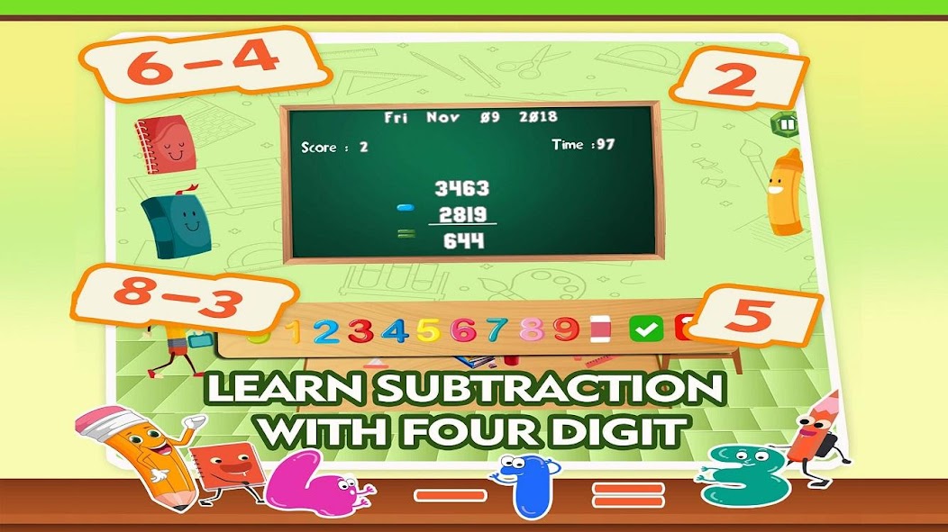 Math Subtraction For Kids Game 