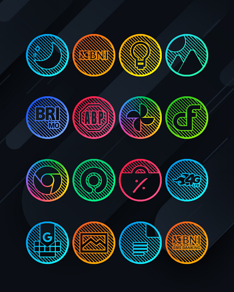 Lines Circle - Neon Icon Pack